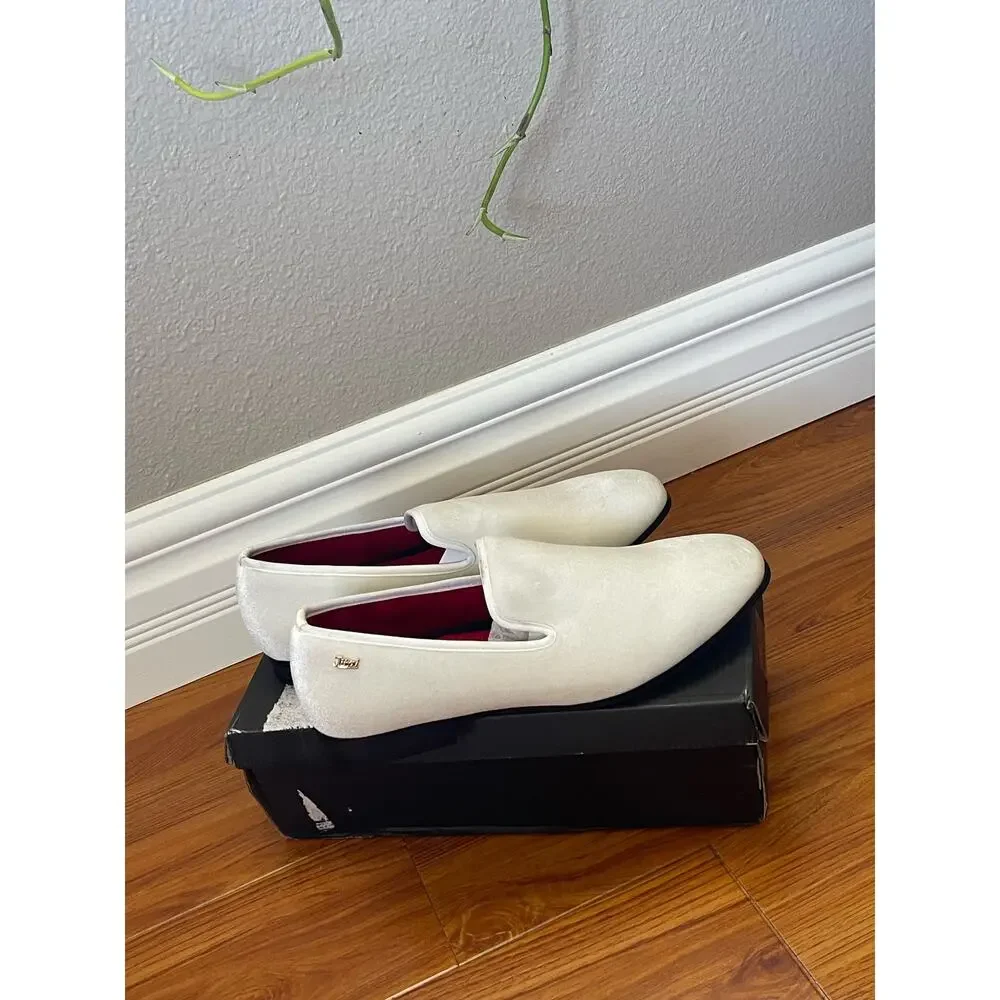 JITAI Luxury Men Shoes White Loafers Size 11